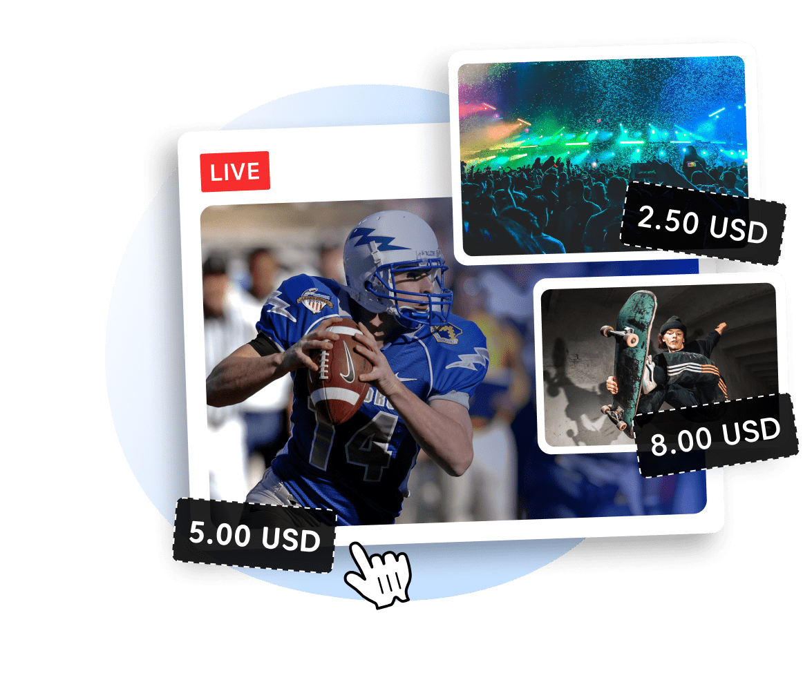 collect pay-per-view streaming access fee